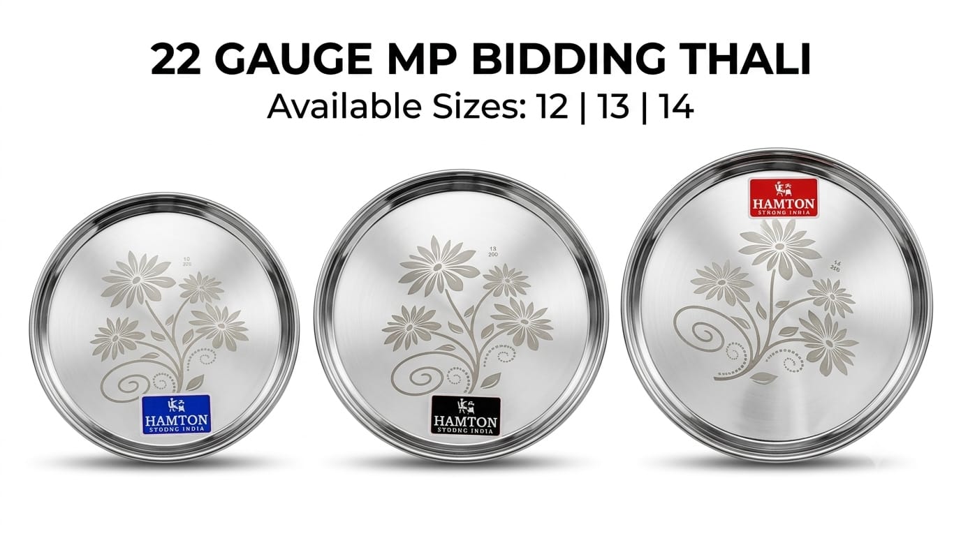 22 Gauge MP Bidding Thali