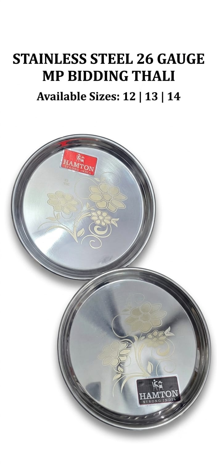 26 Gauge SS MP Bidding Thali