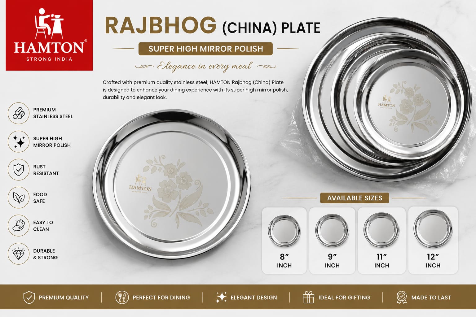 Rajbhog China Plate