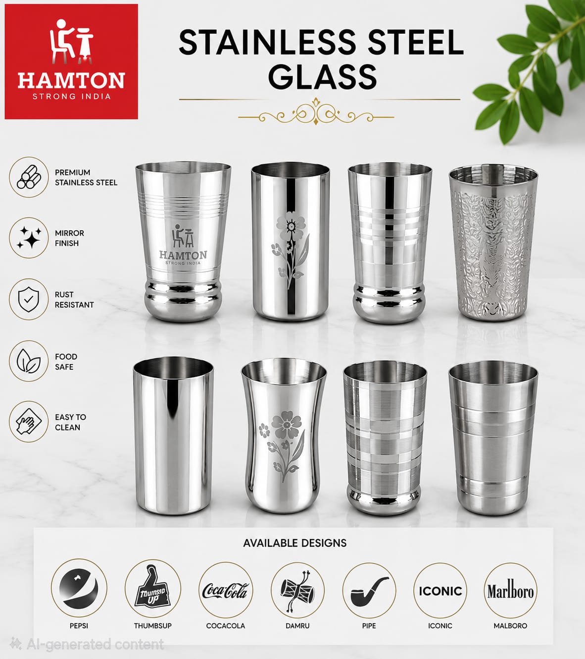Stainless Steel Glass